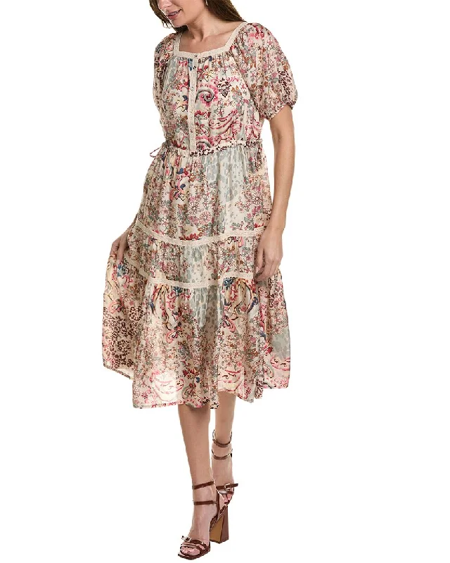 Romantic Date - Night Ensemble Johnny Was Jungle Paisley Zenovia Silk Dress