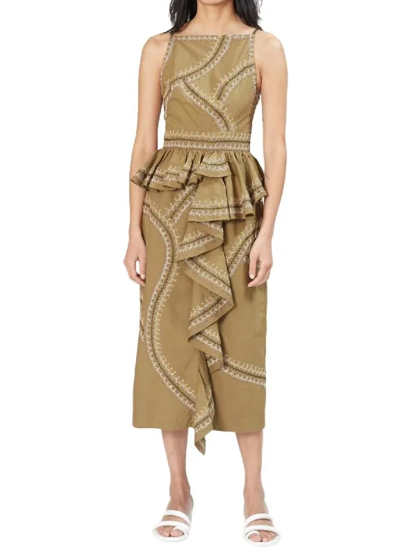 Women's Luxury Attire Sylvan Dress In Olive