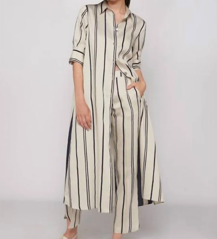 Flash Sale Now Izzy Dress Elba Stripes In Beige/navy Stripe